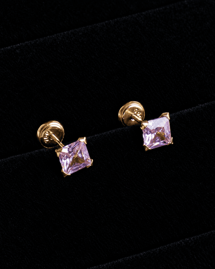 Topos Oro 18K Piedra Rosa Princess, foto 1 de 2
