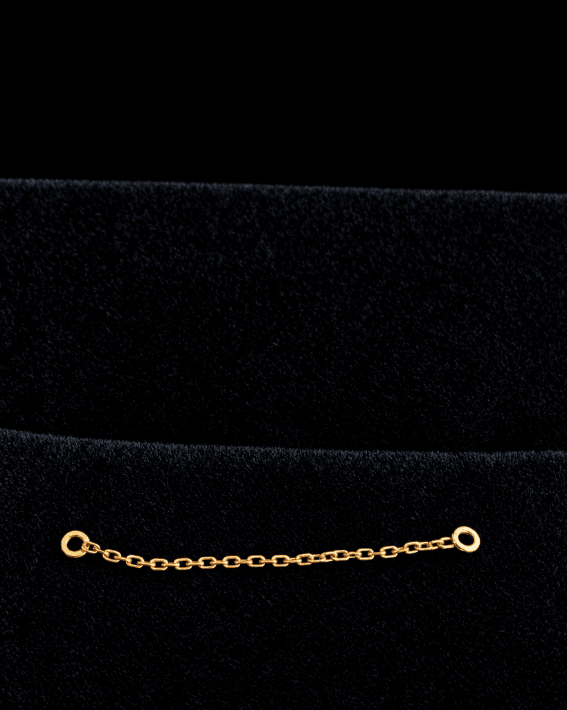 Cadenita Extensora Aretes Oro 18K, foto 1 de 2